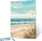 Seaside Beach Paint-by-Number Kit, 16×20 Inch Canvas DIY Oil Painting for Kids, Students, and Adult Beginners, Includes Brushes and Acrylic Paints, Beach Landscape Wall Décor and Gift (Frameless)